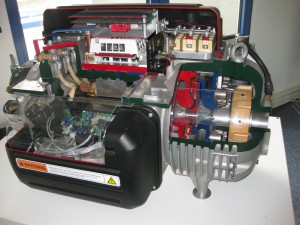 Schnitmodell des Turbo-Kompressors